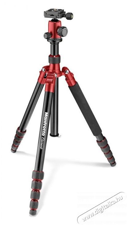 Manfrotto MKELEB5RD-BH Element Traveller Big Tripod Szett - Fényképezőgép Állvány Gömbfejjel - piros Újdonságok - Új termékek - 355311