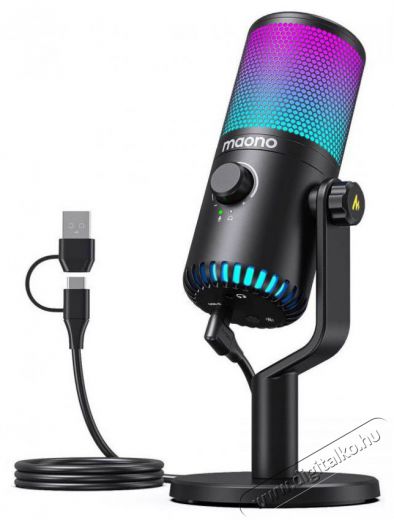 MAONO DM30 RGB Black Fotó-Videó kiegészítők - Mikrofon - Mikrofon rádióknak - 525289