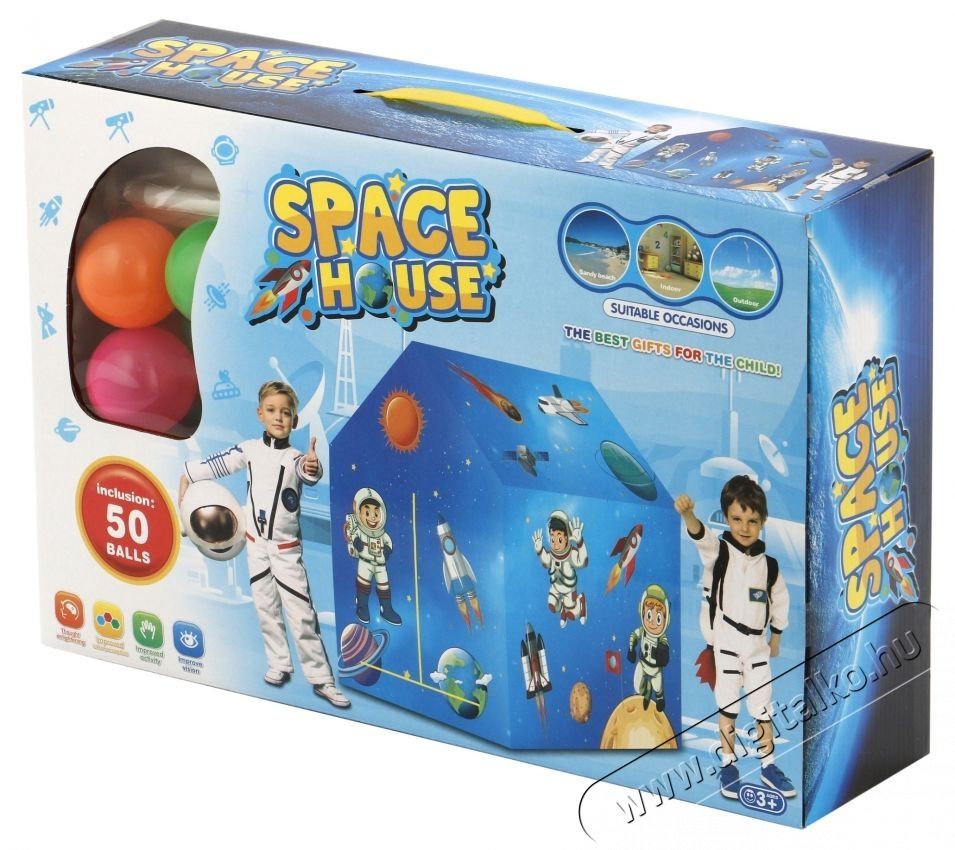 Mappy House in Space j&aacute;tsz&oacute;s&aacute;tor, 50 labd&aacute;t tartalmaz H&aacute;ztart&aacute;s / Otthon / K&uuml;lt&eacute;r - J&aacute;t&eacute;k / Sport - J&aacute;tsz&oacute;h&aacute;z - 535432