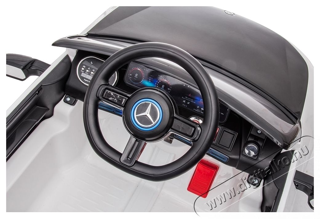 Mappy Mecedes EQA elektromos aut&oacute;, EVA kerekekkel &eacute;s bőr&uuml;l&eacute;ssel, feh&eacute;r &Uacute;jdons&aacute;gok - &Uacute;j term&eacute;kek - 535437