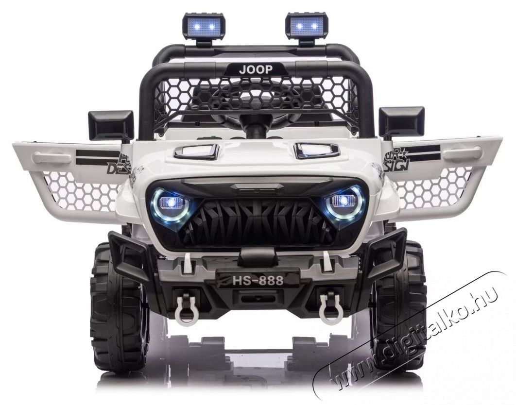 Mappy Go 4x4 elektromos gyerekaut&oacute;, t&aacute;vir&aacute;ny&iacute;t&oacute;val, 105 x 65 x 58 cm, Feh&eacute;r H&aacute;ztart&aacute;s / Otthon / K&uuml;lt&eacute;r - J&aacute;t&eacute;k / Sport - Elektromos be&uuml;lős j&aacute;rmű - 540680
