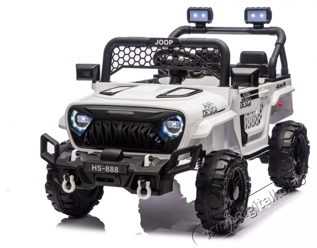 Mappy Go 4x4 elektromos gyerekaut&oacute;, t&aacute;vir&aacute;ny&iacute;t&oacute;val, 105 x 65 x 58 cm, Feh&eacute;r H&aacute;ztart&aacute;s / Otthon / K&uuml;lt&eacute;r - J&aacute;t&eacute;k / Sport - Elektromos be&uuml;lős j&aacute;rmű - 540680