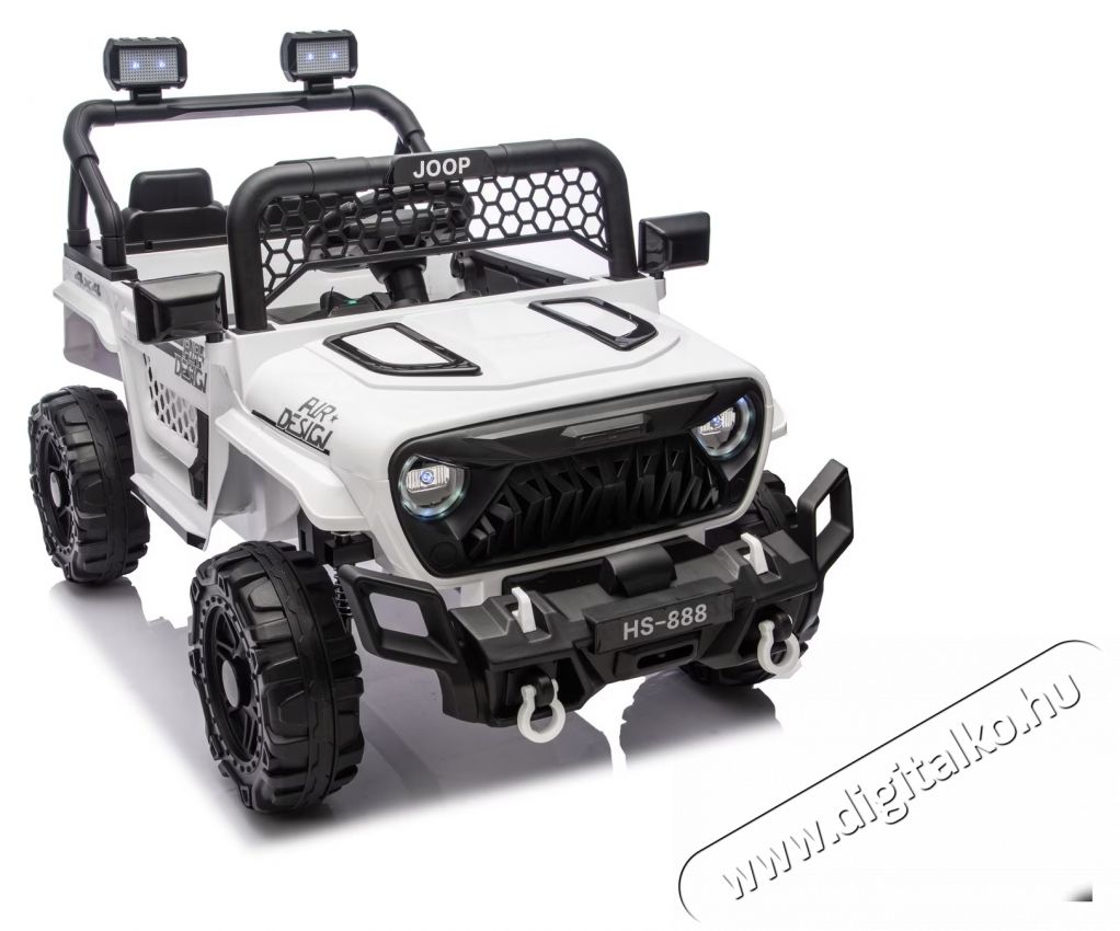 Mappy Go 4x4 elektromos gyerekaut&oacute;, t&aacute;vir&aacute;ny&iacute;t&oacute;val, 105 x 65 x 58 cm, Feh&eacute;r H&aacute;ztart&aacute;s / Otthon / K&uuml;lt&eacute;r - J&aacute;t&eacute;k / Sport - Elektromos be&uuml;lős j&aacute;rmű - 540680