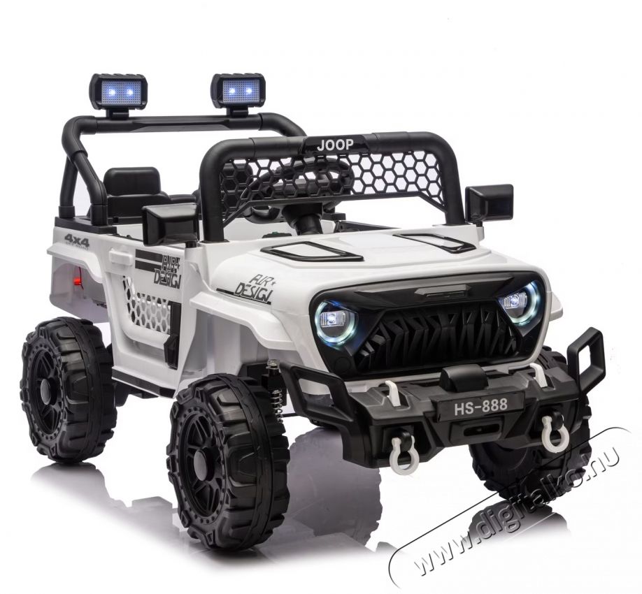 Mappy Go 4x4 elektromos gyerekaut&oacute;, t&aacute;vir&aacute;ny&iacute;t&oacute;val, 105 x 65 x 58 cm, Feh&eacute;r H&aacute;ztart&aacute;s / Otthon / K&uuml;lt&eacute;r - J&aacute;t&eacute;k / Sport - Elektromos be&uuml;lős j&aacute;rmű - 540680