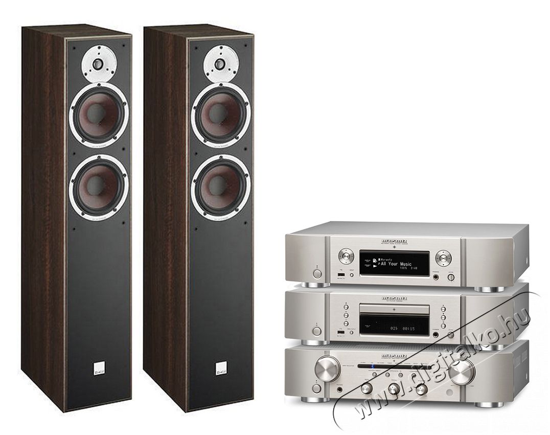 Marantz PM6006 + CD6006 + NA6005 - ezüst + Dali Spektor 6 - dió Audio-Video / Hifi / Multimédia - Házimozi - Összeállított házimozi szett - 319816