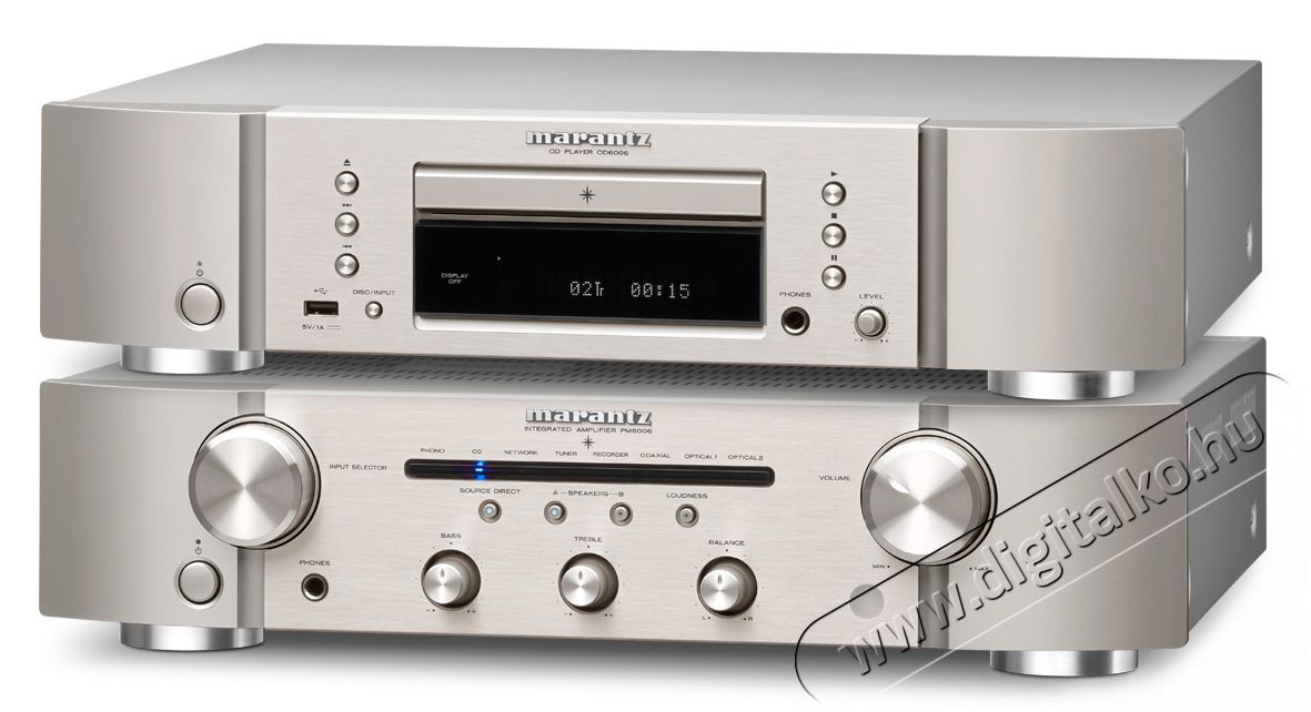 Marantz CD6006 CD lejátszó + PM6006 integrált erősítő - ezüst/arany Audio-Video / Hifi / Multimédia - CD / DVD / Blu-Ray / Multimédia készülék - CD lejátszó - 319809