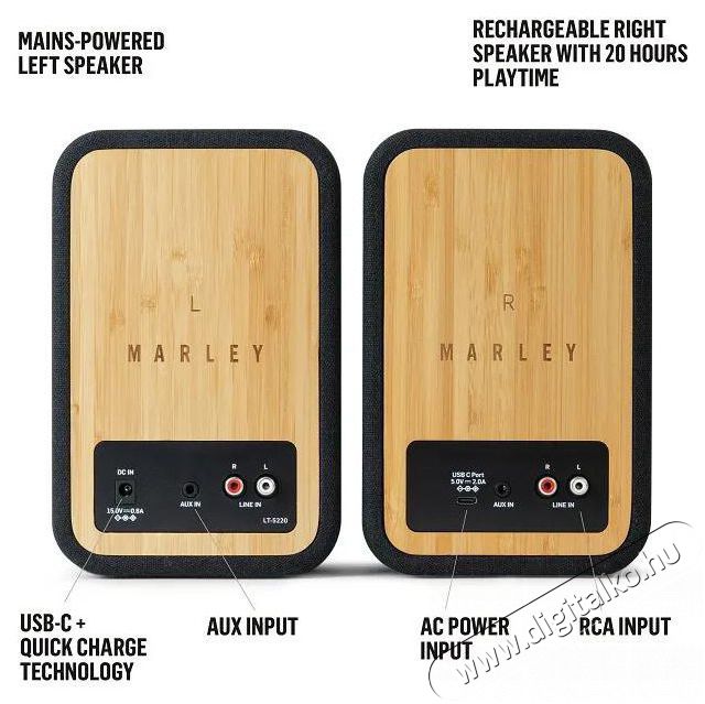 Marley Get Together DUO Bluetooth hangsz&oacute;r&oacute; Audio-Video / Hifi / Multim&eacute;dia - Hordozhat&oacute;, vezet&eacute;k n&eacute;lk&uuml;li / bluetooth hangsug&aacute;rz&oacute; - Hordozhat&oacute;, vezet&eacute;k n&eacute;lk&uuml;li / bluetooth hangsug&aacute;rz&oacute; - 500301