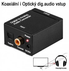 Mascom DAC-01LT adapter fejhallgató TV-hez történő csatlakoztatásához Audio-Video / Hifi / Multimédia - Fül és Fejhallgatók - Fejhallgató kiegészítő - 511474