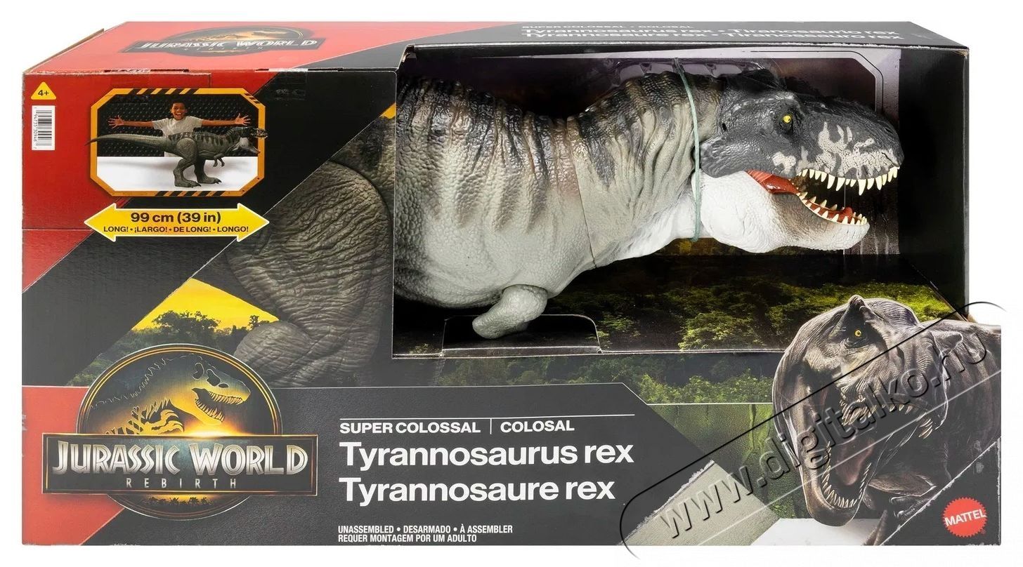 Mattel Jurassic World Szuper kolossz&aacute;lis T-Rex H&aacute;ztart&aacute;s / Otthon / K&uuml;lt&eacute;r - J&aacute;t&eacute;k / Sport - J&aacute;t&eacute;kfigura - 531935