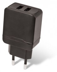 MAXLIFE TF-0013 2.1A 2xUSB fekete hálózati töltő Mobil / Kommunikáció / Smart - Mobiltelefon kiegészítő / tok - Hálózati-, autós töltő - 419038