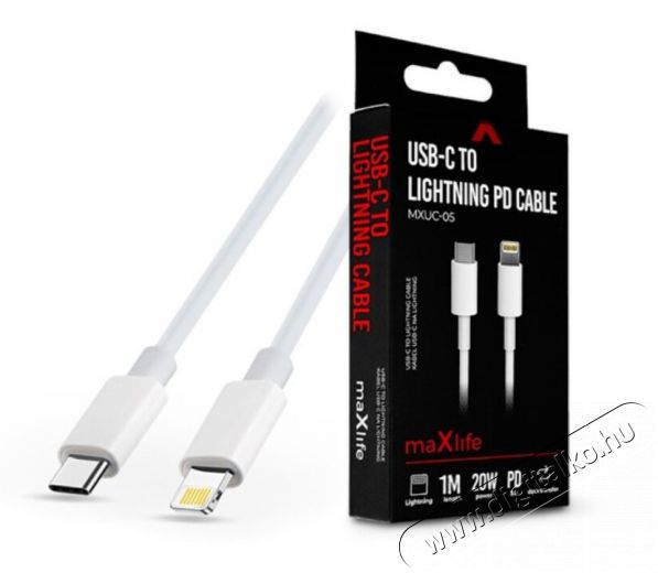 MAXLIFE TF-0139 Type-C - Lightning 1 m-es vezetékkel PD3.0 Cable - 20W adat- és töltőkábel Mobil / Kommunikáció / Smart - Mobiltelefon kiegészítő / tok - Kábel / átalakító - 432455