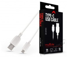 MAXLIFE TF-0174 1m Type C 3A fehér adat- és töltőkábel Iroda és számítástechnika - Egyéb számítástechnikai termék - 456803