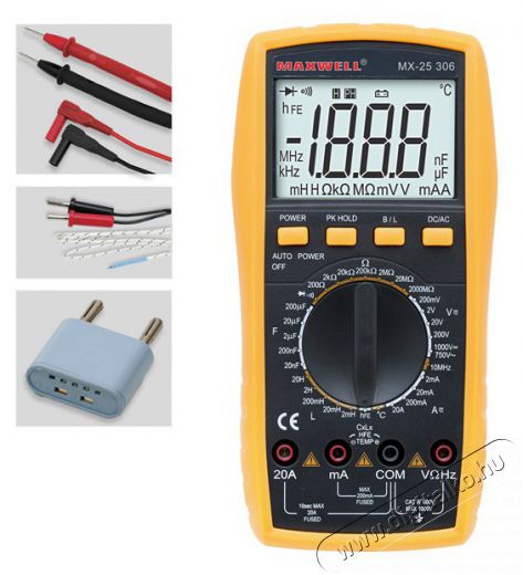 Maxwell 25306 digitális multiméter Induktivitás méréssel Háztartás / Otthon / Kültér - Szerszám - Mérőműszer - 466612