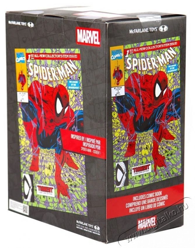 McFarlane Marvel - Black Suit Spider-Man w/CH H&aacute;ztart&aacute;s / Otthon / K&uuml;lt&eacute;r - J&aacute;t&eacute;k / Sport - J&aacute;t&eacute;kfigura - 531938