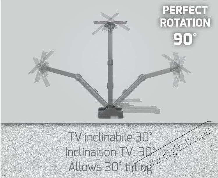 Meliconi Slimstyle 100 SDR dupla karos dönthető forgatható VESA 100 TV fali konzol Újdonságok - Új termékek - 333431