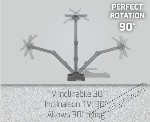 Meliconi Slimstyle 100 SDR dupla karos dönthető forgatható VESA 100 TV fali konzol Újdonságok - Új termékek - 333431