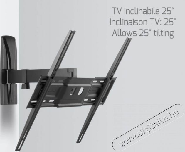 Meliconi Slimstyle 400 SR karos dönthető forgatható VESA 400 TV fali konzol Újdonságok - Új termékek - 333438