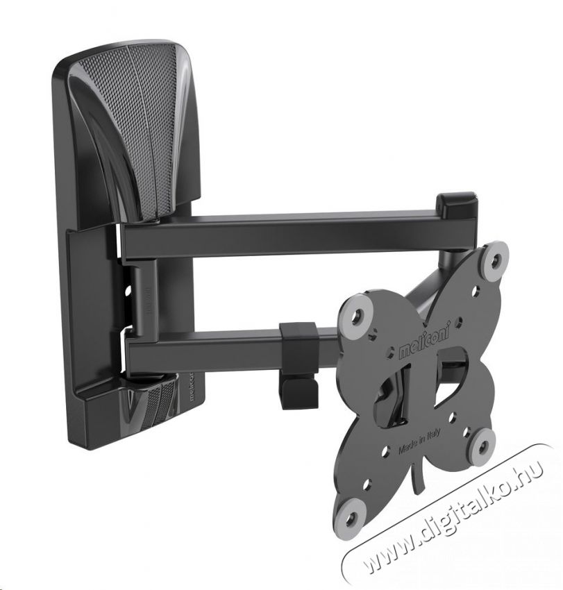 Meliconi SlimStyle Plus 100 SDR 14-25 VESA 100x100 dupla karos dönthető, forgatható fali konzol Tv kiegészítők - Fali tartó / konzol - Fali készülék tartó - 379685