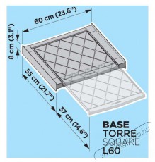 Meliconi 656118 Base Torre Square mosó- és szárítógép összeépítő keret Háztartás / Otthon / Kültér - Mosógép / szárítógép - Kiegészítő - 384491