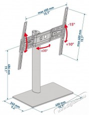 Meliconi Stand 400 32-55 VESA 400x400 üveg talpas TV állvány Audio-Video / Hifi / Multimédia - Hangprojektor / soundbar - Tv állványként is használható - 386065