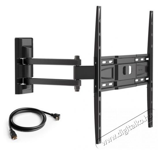 Meliconi FM-400 32-55 VESA 400x400 dupla karos dönthető, forgatható fali konzol + HDMI kábel Tv kiegészítők - Fali tartó / konzol - Fali készülék tartó - 410192