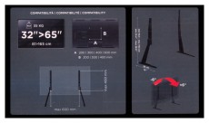Meliconi Feet 600 32"-65" VESA 600x600 talpas TV állvány Tv kiegészítők - Fali tartó / konzol - Asztali tartó - 459813