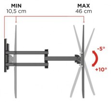 Meliconi Flatstyle FDR 400 Fast Block 40- 65 fali TV konzol Tv kiegészítők - Fali tartó / konzol - Fali tv tartó - 500333
