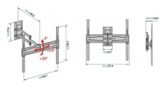 Meliconi Flatstyle FDR 400 Fast Block 40- 65 fali TV konzol Tv kiegészítők - Fali tartó / konzol - Fali tv tartó - 500333