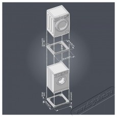 Meliconi 656147 Moving Tower összeépítő keret + univerzális talp kerekekkel szett Háztartás / Otthon / Kültér - Mosógép / szárítógép - Kiegészítő - 513528