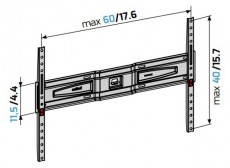 Meliconi Flatstyle FS600 DW 50 monitortartó állvány Tv kiegészítők - Fali tartó / konzol - Fali tv tartó - 514205