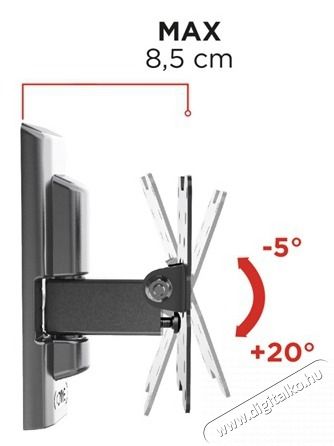 Meliconi Flatstyle FTR100 DW 14 Tv kieg&eacute;sz&iacute;tők - Fali tart&oacute; / konzol - Fali tv tart&oacute; - 514206