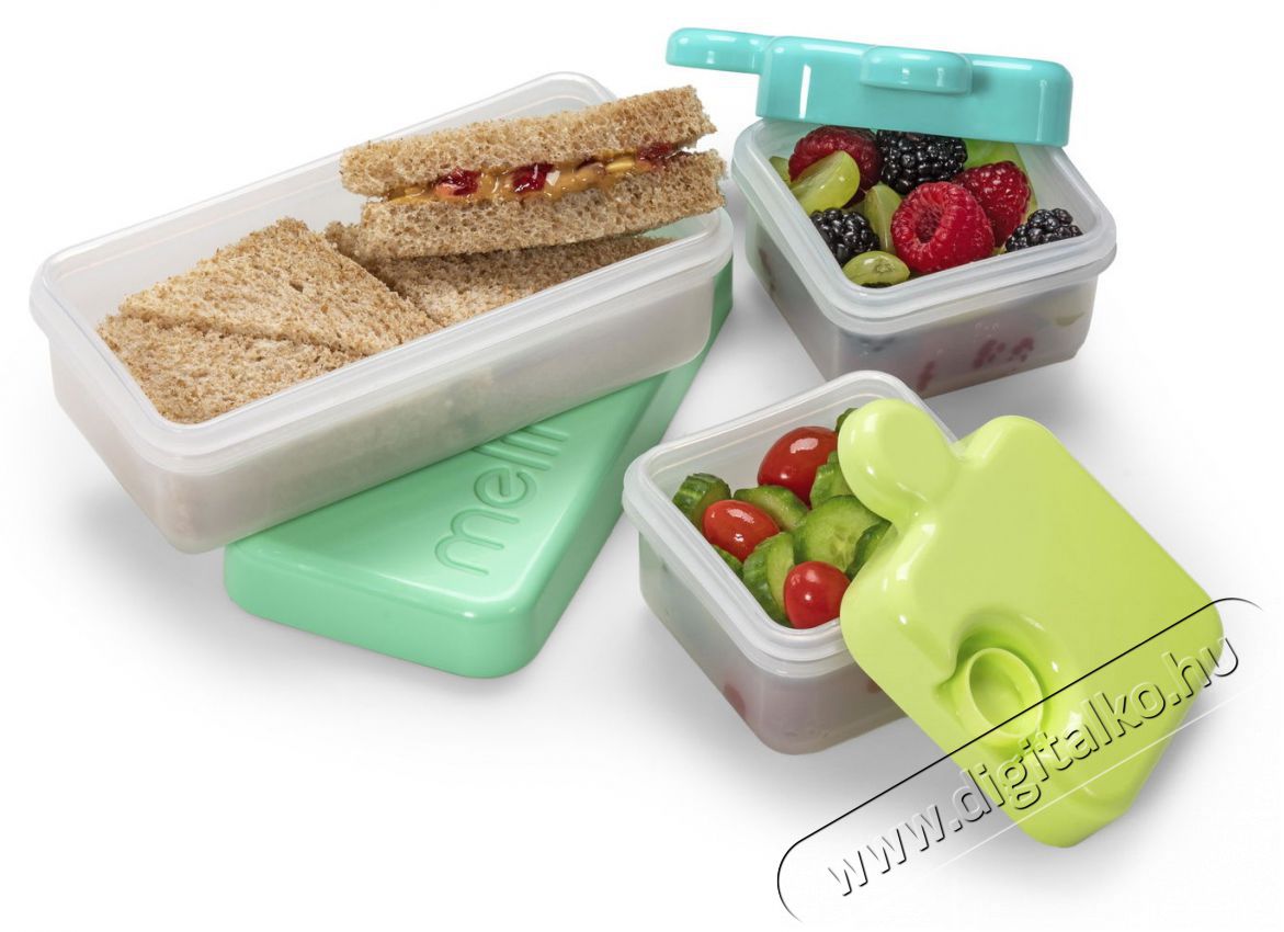 Melii uzsonn&aacute;s doboz Puzzle z&ouml;ld, lime, k&eacute;k Konyhai term&eacute;kek - Ed&eacute;ny - &Eacute;telt&aacute;rol&oacute; - 529745