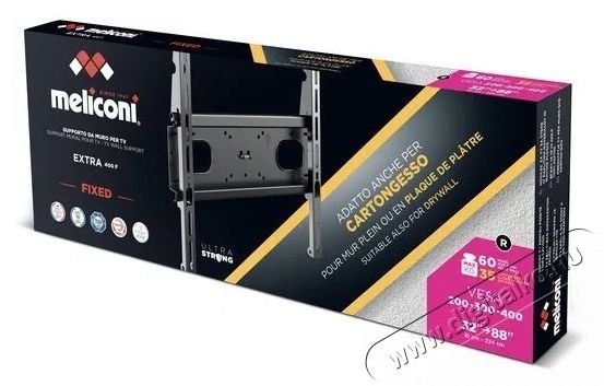 Meliconi 480876 Extra 400F CG TV tart&oacute; konzol Tv kieg&eacute;sz&iacute;tők - Fali tart&oacute; / konzol - Fali tv tart&oacute; - 531968