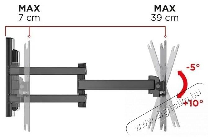 Meliconi 580472 FlatStyle FDR200 TV tart&oacute; konzol Tv kieg&eacute;sz&iacute;tők - Fali tart&oacute; / konzol - Fali tv tart&oacute; - 531970