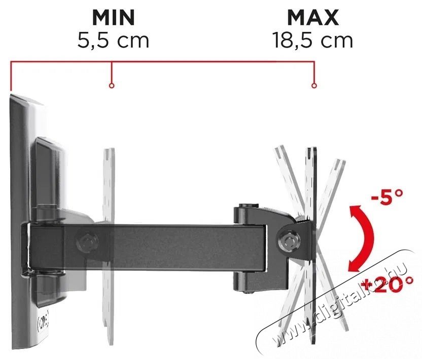 Meliconi FlatStyle ER100 TV tart&oacute; konzol Tv kieg&eacute;sz&iacute;tők - Fali tart&oacute; / konzol - Fali tv tart&oacute; - 531975