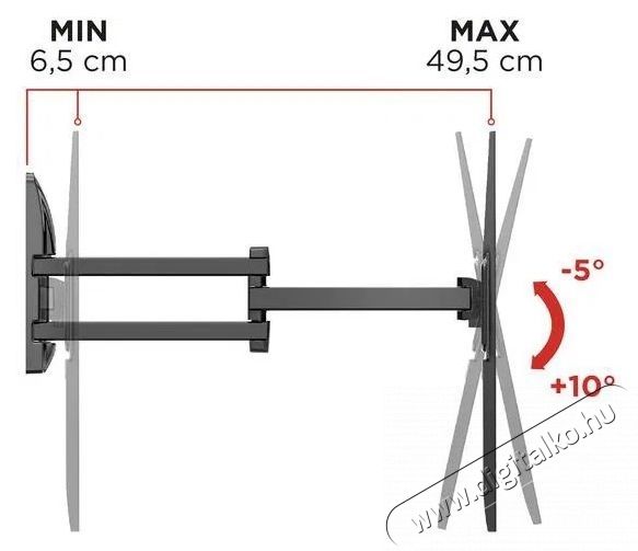 Meliconi 580471 FlatStyle FDRP600 TV tart&oacute; konzol Tv kieg&eacute;sz&iacute;tők - Fali tart&oacute; / konzol - Fali tv tart&oacute; - 531967