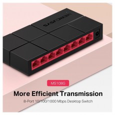 Mercusys MS108G 8port 10/100/1000Mbps nem menedzselhető asztali Switch Iroda és számítástechnika - Hálózat - Switch - 396543