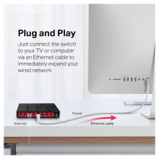 Mercusys MS108G 8port 10/100/1000Mbps nem menedzselhető asztali Switch Iroda és számítástechnika - Hálózat - Switch - 396543