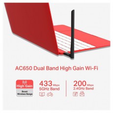 Mercusys MU6H AC650 High Gain Vezeték nélküli Dual Band USB Adapter Iroda és számítástechnika - Hálózat - Vezeték nélküli adapter - 396506
