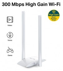 Mercusys MW300UH 300Mbps High Gain Vezeték nélküli USB Adapter Iroda és számítástechnika - Hálózat - Vezeték nélküli adapter - 448042