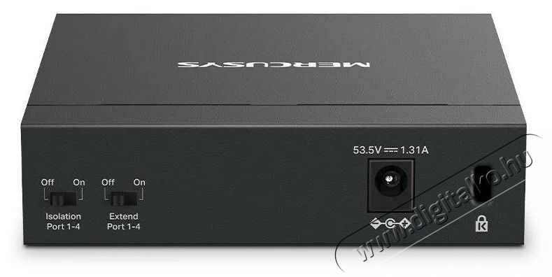 Mercusys MS105GP, 5-Port Gigabit switch, 4-Port PoE+ Iroda &eacute;s sz&aacute;m&iacute;t&aacute;stechnika - H&aacute;l&oacute;zat - Switch - 532655