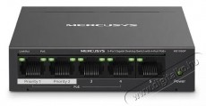 Mercusys MS105GP, 5-Port Gigabit switch, 4-Port PoE+ Iroda &eacute;s sz&aacute;m&iacute;t&aacute;stechnika - H&aacute;l&oacute;zat - Switch - 532655