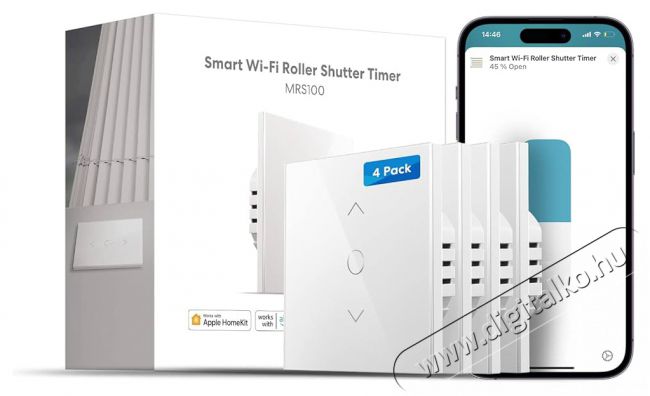 Meross Smart Wi-Fi Roller Shutter Timer Neutral Wire Required (4 pack) &Uacute;jdons&aacute;gok - &Uacute;j term&eacute;kek - 521613