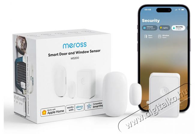 Meross Smart Door and Window Sensor Kit Háztartás / Otthon / Kültér - Biztonságtechnika - Nyitásérzékelő - 519540