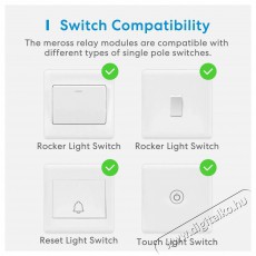 Meross Smart Wi-Fi In-Wall Switch Háztartás / Otthon / Kültér - Okos otthon - Okos konnektor - 521605