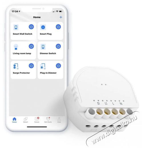 Meross Smart Wi-Fi In-Wall Switch Háztartás / Otthon / Kültér - Okos otthon - Okos konnektor - 521605