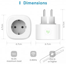 Meross Smart Wi-Fi Plug without energy monitor Háztartás / Otthon / Kültér - Okos otthon - Okos konnektor - 521609