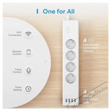 Meross Smart Wi-Fi Power Strip 4AC+4USB Mobil / Kommunikáció / Smart - Okos eszköz - Egyéb okos eszköz - 521611