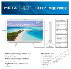 Metz 32MQE7100Z Telev&iacute;zi&oacute;k - LED telev&iacute;zi&oacute; - 720p HD Ready felbont&aacute;s&uacute; - 505923
