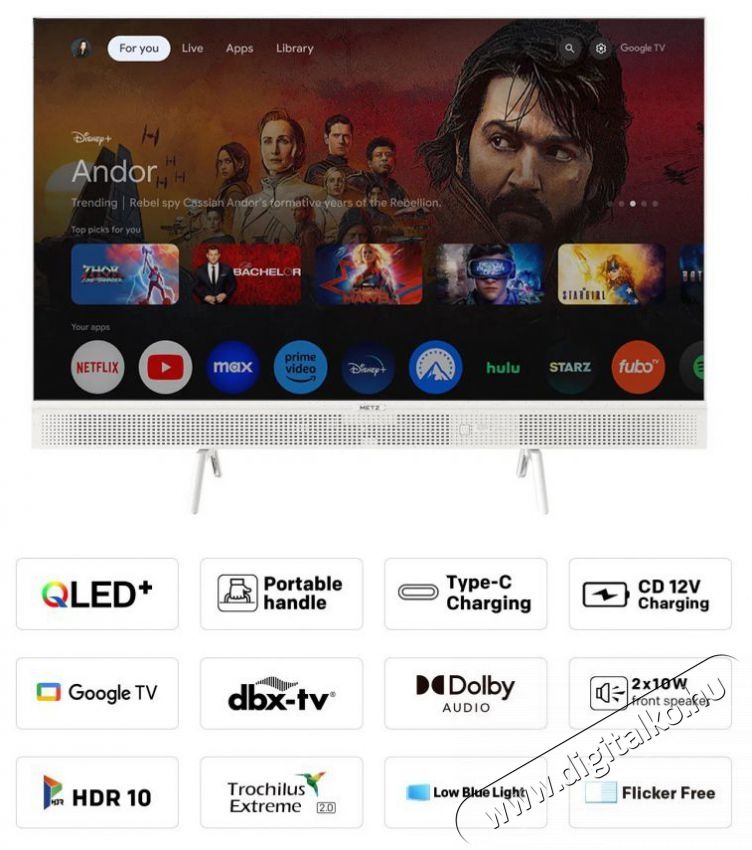 Metz 32MQE7100Z Telev&iacute;zi&oacute;k - LED telev&iacute;zi&oacute; - 720p HD Ready felbont&aacute;s&uacute; - 505923